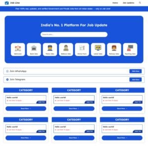 Job Line Template for WordPress Sites.